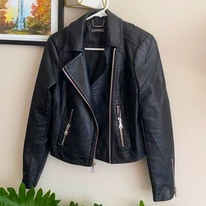 Express faux leather moto jacket size small